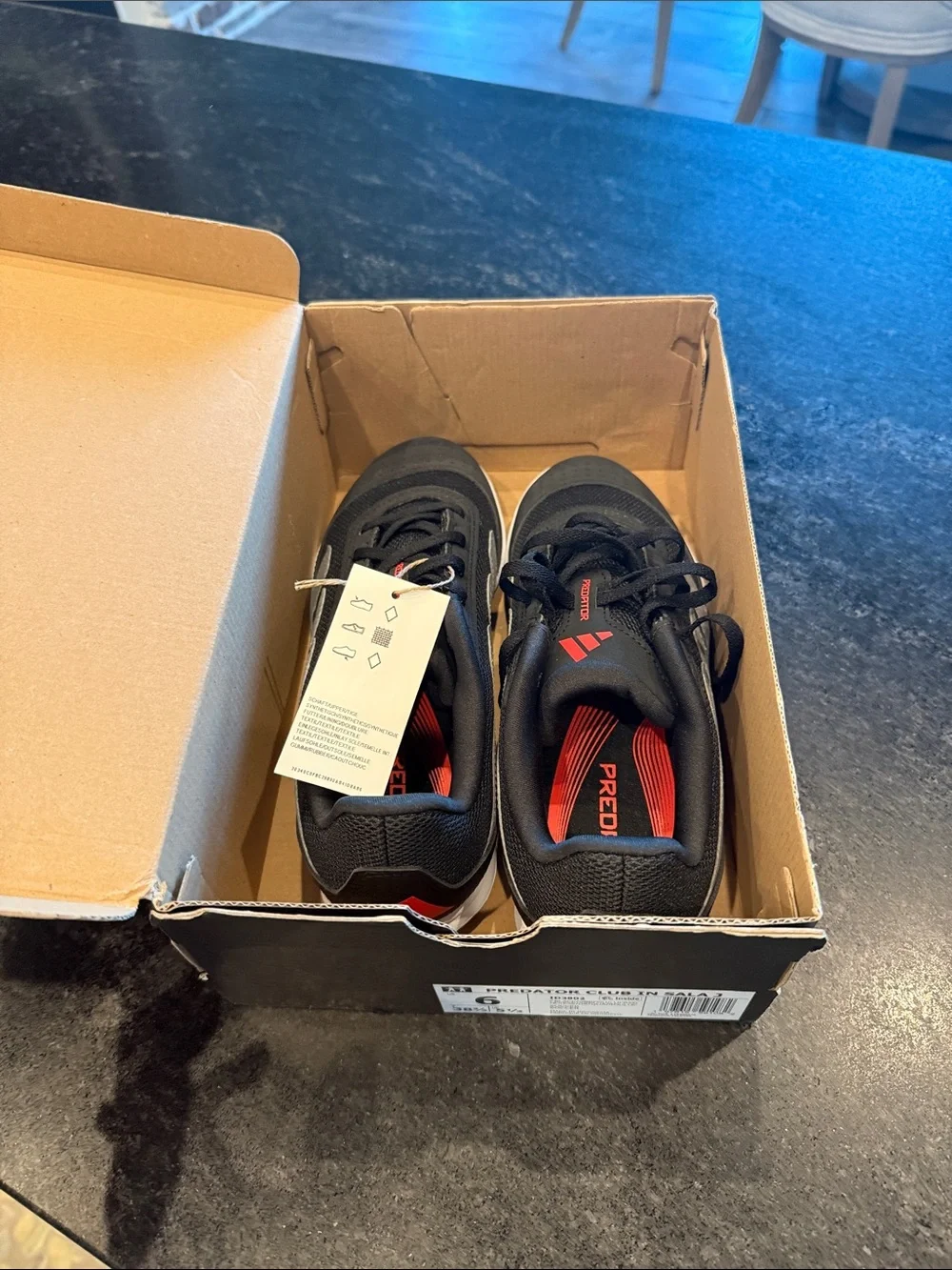 adidas Black and Gray Indoor Sala Athletic Shoes